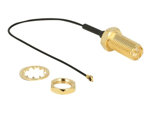 [12465] Delock Antennenkabel - RP-SMA (W) zu MHF4 (M)