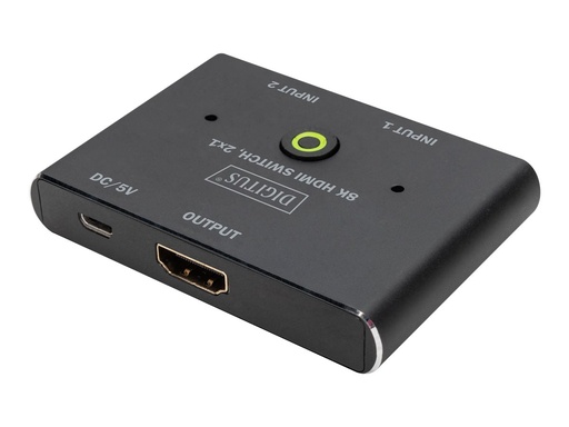 [DS-45341] DIGITUS Video/Audio-Schalter - 8K - 2 x HDMI