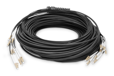 [DK-24338U075BK-BBB] DIGITUS Vorkonfektionierte Glasfaser Universal Breakout Kabel, Multimode OM4, 8 Fasern, LC/UPC - LC/UPC
