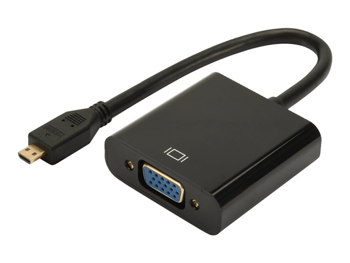 [DA-70460] DIGITUS Video- / Audio-Adapter - 19 pin micro HDMI Type D männlich zu HD-15 (VGA)