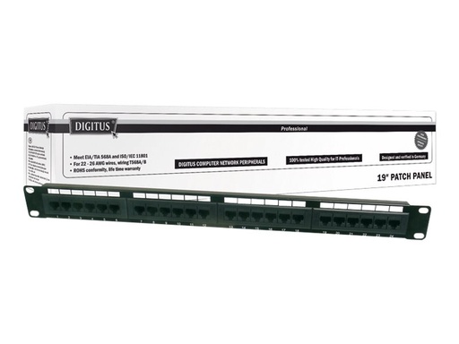 [DN-91624U] DIGITUS Professional DN-91624U - Patch Panel - CAT 6 - UTP - RJ-45 X 24 - 1U (19")