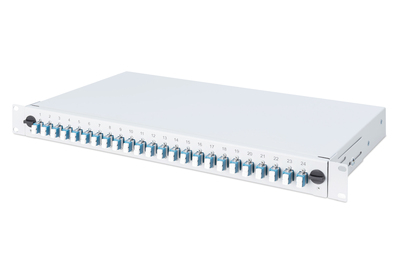 [DN-96332/9] DIGITUS LWL Spleißbox, 1HE, bestückt, 24x LC DX, OS2