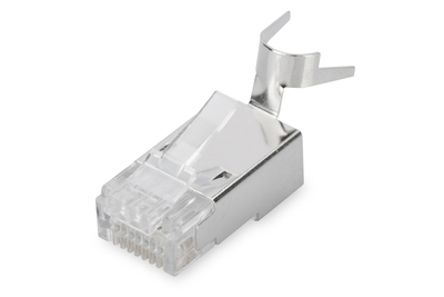[AK-219604] DIGITUS Modularstecker für Rundkabel, CAT 6A, geschirmt, Pass through Stecker