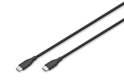 [AK-300341-020-S] DIGITUS USB-C Silikon Anschlusskabel, 2m, schwarz