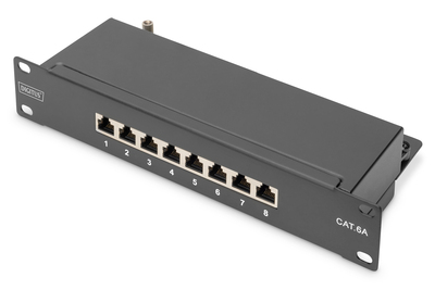 [DN-91608S-EA] DIGITUS CAT 6A, Klasse E Patch Panel, geschirmt, schwarz