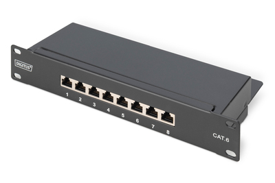 [DN-91608S] DIGITUS CAT 6, Klasse E Patch Panel, geschirmt, schwarz