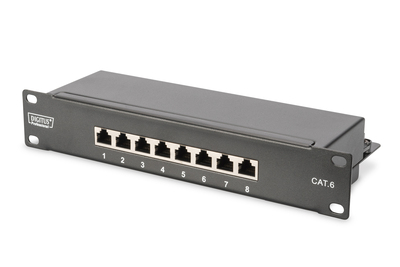 [DN-91608S] DIGITUS CAT 6, Klasse E Patch Panel, geschirmt, schwarz