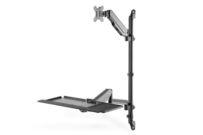 [DA-90372] DIGITUS Flexibler Steh-/ Sitz-Arbeitsplatz zur Wandmontage, Single Monitor