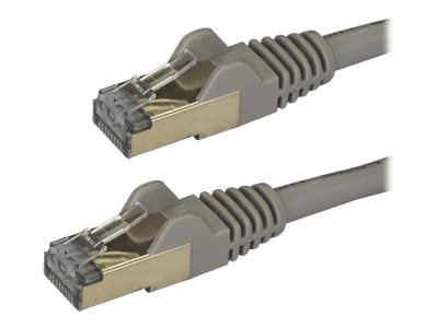[6ASPAT3MGR] StarTech.com Startech 3m CAT6A Ethernet Cable, 10 Gigabit Shielded Snagless RJ45 100W PoE Patch Cord, CAT 6A 10GbE STP Network Cable w/Strain Relief, Grey, UL Certified Wiring/TIA - Category 6A - 26AWG (6ASPAT3MGR)