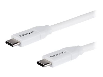 [USB2C5C2MW] StarTech.com USB-C auf USB-C Kabel mit 5A Power Delivery - St/St - 2m - USB 2.0 - USB-IF zertifiziert - USB Typ C Kabel - USB-Kabel - 24 pin USB-C (M)