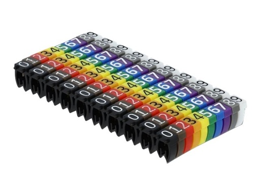 [18304] Delock Set Kabelmarker-Clips - Grau, Schwarz