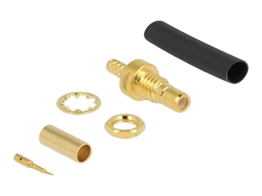 [90041] Delock RF-Anschluss - SMB weiblich Bulkhead - Koax (Packung mit 5)