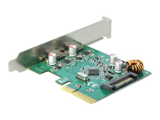 [90397] Delock PCI Express x4 Card to 2 x external SuperSpeed USB 10 Gbps (USB 3.1 Gen 2)