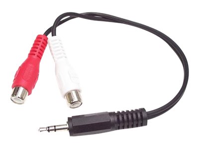 [MUMFRCA] StarTech.com 15cm Audiokabel 3,5mm Klinke auf 2x Cinch (Stecker/Buchse)