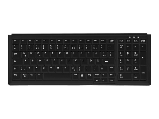 [AK-7000-P-B/FR] Cherry Contour Active Key AK-7000 - Tastatur - kompakte Abmessungen, Notebook-Stil, mit Nummernblock