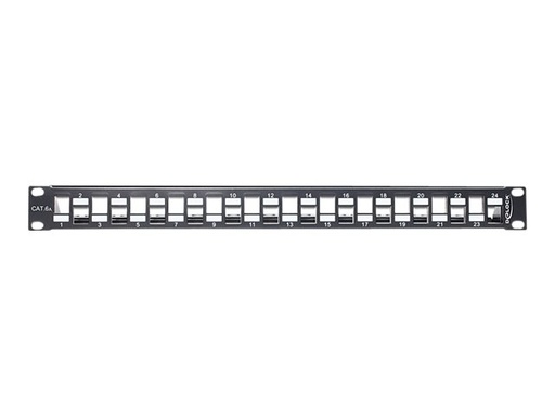 [43278] Delock Patch Panel - Schwarz - 1U - 48.3 cm (19")