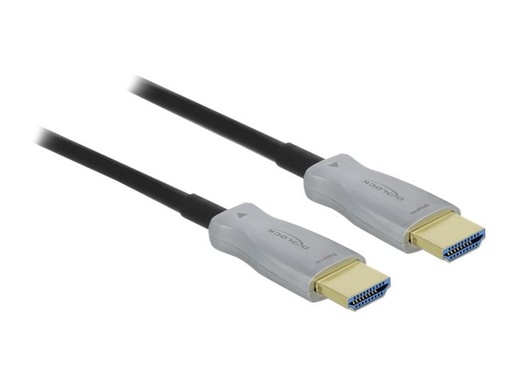 [84137] Delock HDMI-Kabel - HDMI männlich zu HDMI männlich - 100 m - Glasfaser - Schwarz - Active Optical Cable (AOC)