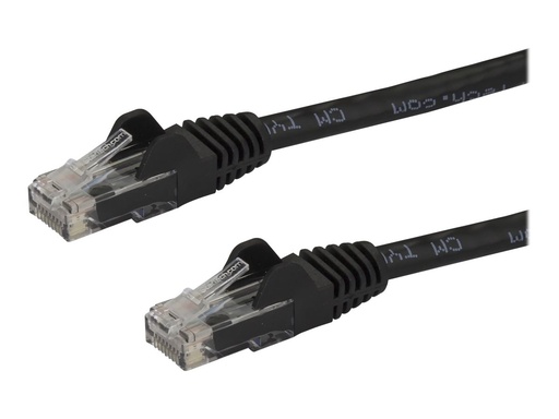 [N6PATC10MBK] StarTech.com 10m CAT6 Ethernet Cable, 10 Gigabit Snagless RJ45 650MHz 100W PoE Patch Cord, CAT 6 10GbE UTP Network Cable w/Strain Relief, Black, Wiring is UL Certified/TIA - Category 6 - 24AWG (N6PATC10MBK)