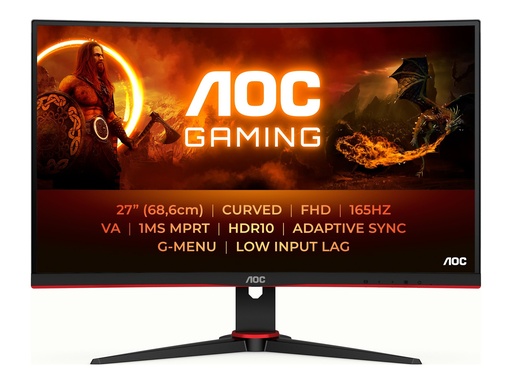 [C27G2E/BK] AOC Gaming C27G2E/BK - LED-Monitor - Gaming - gebogen - 68.6 cm (27")