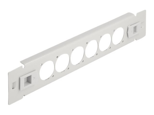[66901] Delock Patchpanel (Blindblech) - D-Typ - Rack montierbar - Grau - 1U - 25.4 cm (10")