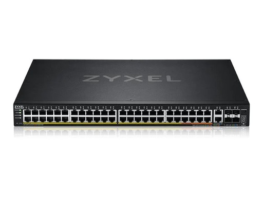 [XGS2220-54FP-EU0101F] ZyXEL XGS2220 Series XGS2220-54FP - Switch - L3-Zugang, NebulaFLEX Cloud, 960 W - managed - 48 x Gigabit Ethernet + 6 x 10 Gigabit (Uplink)