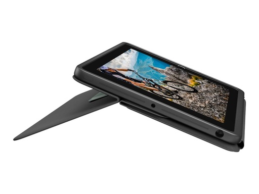 [920-009319] Logitech Rugged Folio - Tastatur und Foliohülle - Apple Smart connector - QWERTY - GB - für Apple 10.2-inch iPad (7. Generation, 8. Generation, 9. Generation)