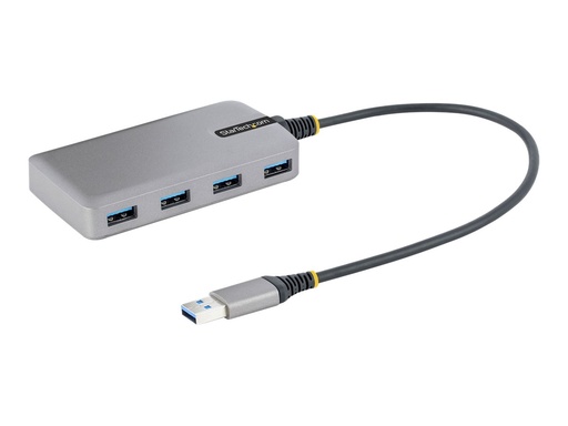 [5G4AB-USB-A-HUB] StarTech.com 4-Port USB Hub, USB 3.0 5Gbps, Bus Powered, USB-A to 4x USB-A Hub with Optional Auxiliary Power Input, Portable Desktop/Laptop USB Hub with 1ft (30cm)