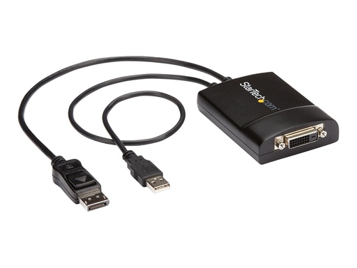 [DP2DVID2] StarTech.com DisplayPort to DVI Adapter - Dual-Link - Active DVI-D Adapter for Your Monitor / Display - USB Powered - 2560x1600 (DP2DVID2)
