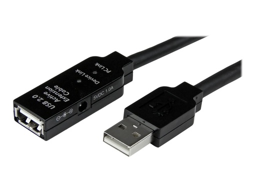 [USB2AAEXT25M] StarTech.com 25m aktives USB 2.0 Verlängerungskabel - St/Bu - USB Reapeater / Signalverstärker Kabel Stecker/Buchse - Schwarz - USB-Verlängerungskabel - USB (W)