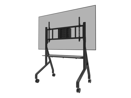 [FL50-575BL1] Neomounts FL50-575BL1 - Wagen - robust - für Displayständer - Bodenständer - verriegelbar - Stahl - Schwarz - Bildschirmgröße: 165.1-292.1 cm (65"-115")