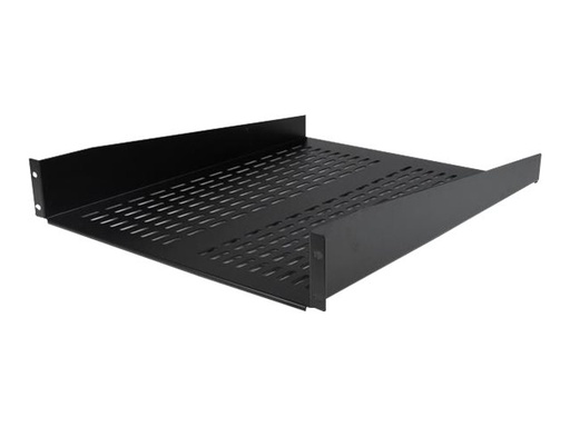 [CABSHELF22V] StarTech.com 2 HE 19 Fest montierbarer Fachboden für Server Rack/ Schrank bis 22 Kg - Belüfteter Fachboden für Serverschrank 55cm Tief - Rack - Regal - Schwarz - 2U - 55.9 cm (22")