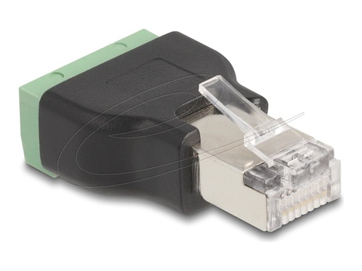 [66603] Delock Netzwerkadapter - RJ-45 (M) zu 4-poliger Anschlussblock (W)