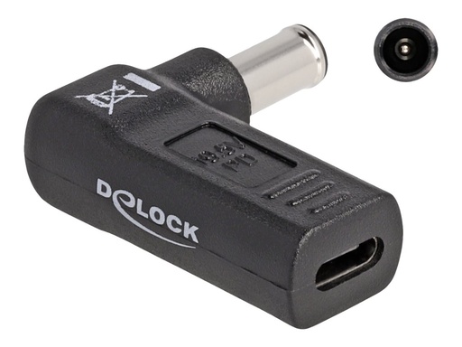 [60014] Delock Netzteil - 24 pin USB-C (W) zu Gleichstromstecker 6,0 x 4,3 mm (M)