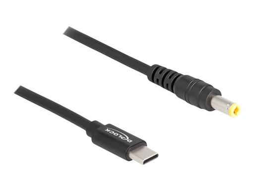 [87978] Delock Stromkabel - 24 pin USB-C (M) zu Gleichstromstecker 5,5 x 2,5 mm (M)