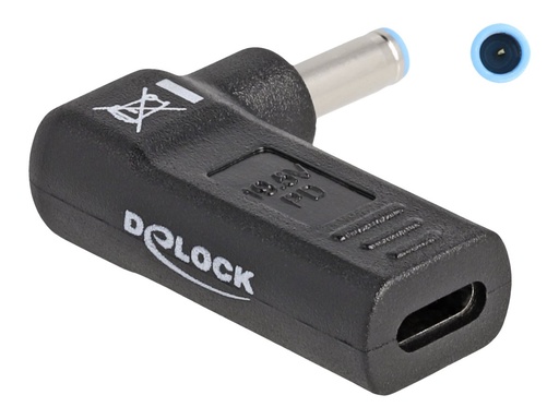 [60004] Delock Netzteil - 24 pin USB-C (W) zu Gleichstromstecker 4,5 x 3,0 mm (M)