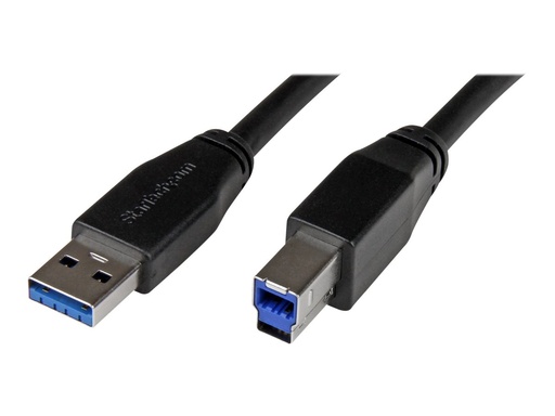 [USB3SAB5M] StarTech.com StarTech 5m Aktives USB 3.0 USB-A auf USB-B Kabel - USB A zu USB B Anschlusskabel - USB 3.1 Gen 1 (5 Gbit/s)