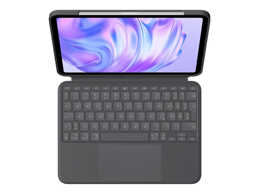 [920-012770] Logitech Combo Touch - Tastatur und Foliohülle - mit Trackpad - hinterleuchtet - Apple Smart connector - QWERTZ - Deutsch - Graphite - für Apple 11-inch iPad Pro (M4)