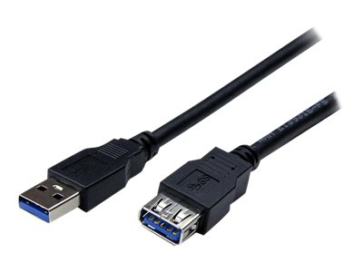 [USB3SEXT2MBK] StarTech.com 2m USB 3.0 Verlängerungskabel - USB 3 Typ A auf A 2 Meter Kabel Verlängerung - Stecker/ Buchse - Schwarz - USB-Verlängerungskabel - USB Typ A (W)