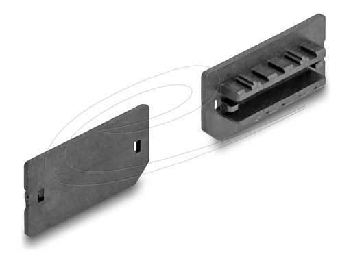 [64286] Delock Schutzumschlag - für USB Typ-E Schlüssel A oder Schlüssel B weiblich - Schwarz (Packung mit 10)