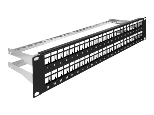 [66878] Delock Patchpanel (Blindblech) - Schwarz - 2U - 48.3 cm (19")