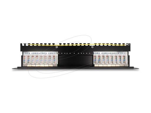 [66876] Delock 19" Patchpanel Cat.6a schwarz 1 HE - Patch-Panel