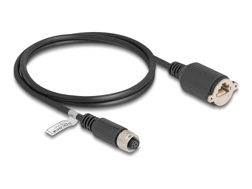[80433] Delock Netzwerkkabel - 8-polig M12 (W) zu RJ-45 (W)