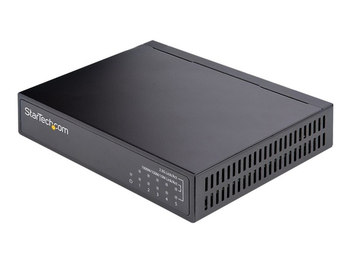 [DS52000] StarTech.com 5 Port Gigabit Switch - Unverwalteter 2.5Gbit/s Switch - Office-/Heimnetzwerk/Lan Switch/Verteiler für Tisch/Wandmontage - Rückwärtskompatibel mit 10/100/1000Mbit/s - Ganzmetall (DS52000)