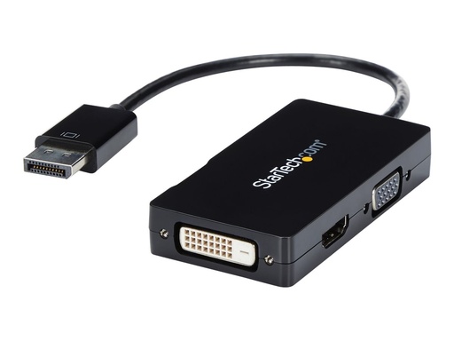[DP2VGDVHD] StarTech.com 3-in1 DisplayPort auf HDMI / DVI / VGA Adapter - DP zu VGA, DP zu HDMI, DP zu DVI Konverter - 1920x1200 / 1080p - Schwarz - Videoadapter - DisplayPort männlich zu HD-15 (VGA)