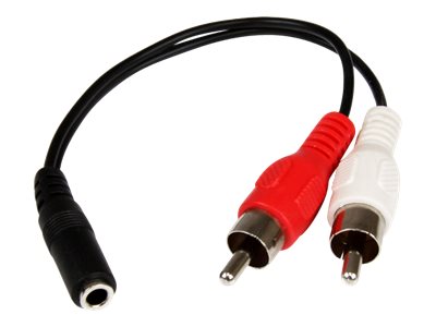 [MUFMRCA] StarTech.com 15cm Audio Kabel 3,5mm Klinke auf 2x Cinch (Buchse/Stecker)