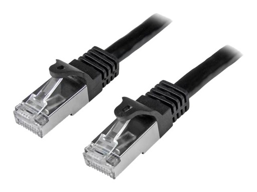 [N6SPAT5MBK] StarTech.com Startech 5m CAT6 Ethernet Cable, 10 Gigabit Shielded Snagless RJ45 100W PoE Patch Cord, CAT 6 10GbE SFTP Network Cable w/Strain Relief, Black, Wiring is UL Certified/TIA - Category 6 - 26AWG (N6SPAT5MBK)