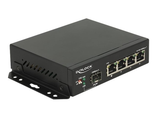 [87704] Delock Switch - 4 x 10/100/1000 + 1 x SFP