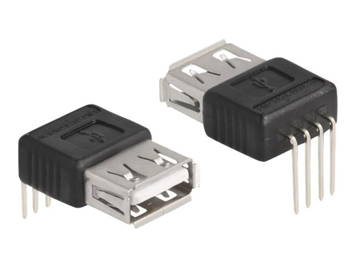 [66637] Delock USB-Adapter - 4-polig (M) gewinkelt zu USB (W)