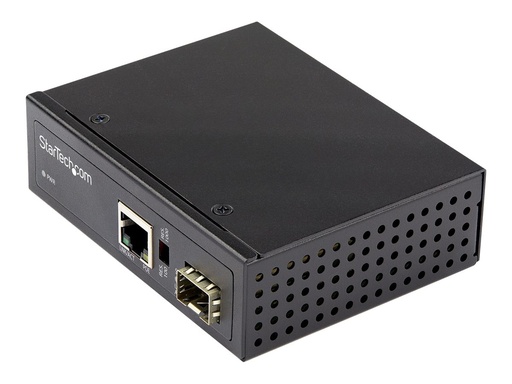 [IMC1GSFP60W] StarTech.com PoE + Industrial Media Converter 60W - Medienkonverter LWL Kupfer - Singlemode-/Multimode Glasfaser auf Kupfer Gigabit Ethernet - Mini/Kompaktgröße - IP-30/ -40&deg;C bis 75&deg;C (IMC1GSFP60W)