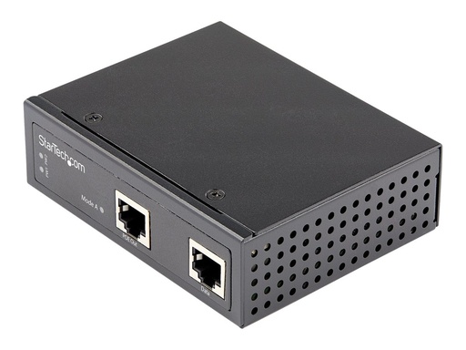 [POEINJ30W] StarTech.com Industrial Gigabit Ethernet PoE Injector - 30W 802.3at PoE + Midspan 48V-56VDC Hutschiene Power over Ethernet Adapter - -40&deg;C bis 75&deg;C - Kameras/Sensoren/WLAN Zugang (POEINJ30W)